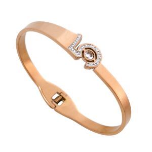 Rose Gold Swirl Crystal Bracelet